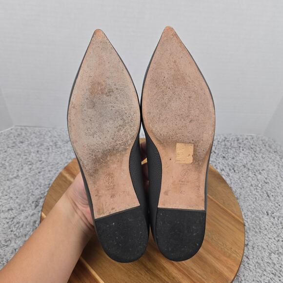 M. Gemi The Stellato Gray Leather Slip On Casual Daily Loafer Flats Women 40 - Picture 10 of 13